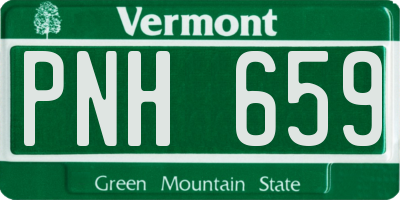 VT license plate PNH659