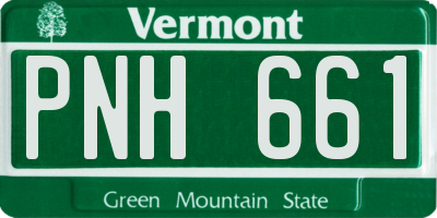 VT license plate PNH661