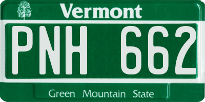 VT license plate PNH662
