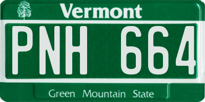 VT license plate PNH664