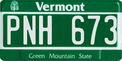 VT license plate PNH673