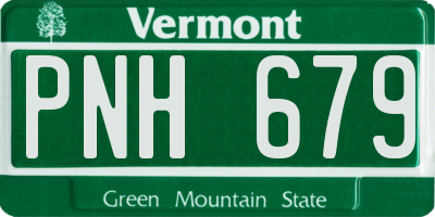 VT license plate PNH679