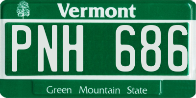 VT license plate PNH686