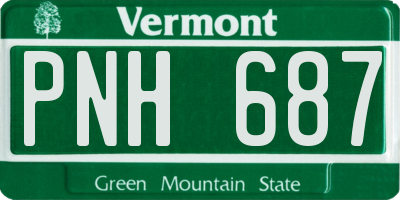 VT license plate PNH687