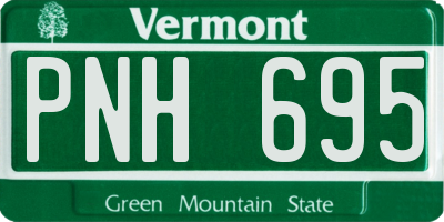 VT license plate PNH695