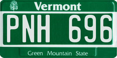 VT license plate PNH696