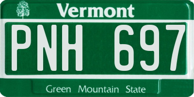 VT license plate PNH697