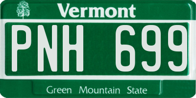 VT license plate PNH699