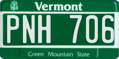 VT license plate PNH706