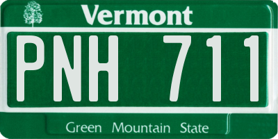 VT license plate PNH711