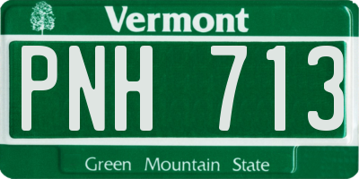 VT license plate PNH713