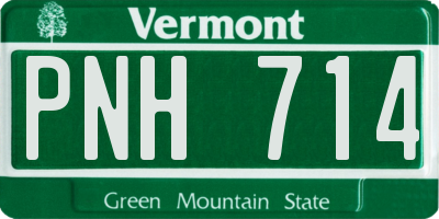 VT license plate PNH714