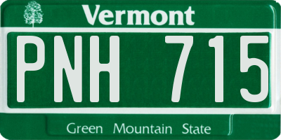 VT license plate PNH715
