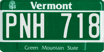 VT license plate PNH718