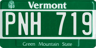 VT license plate PNH719