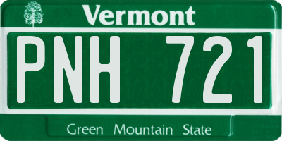 VT license plate PNH721