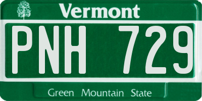 VT license plate PNH729