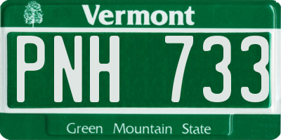 VT license plate PNH733