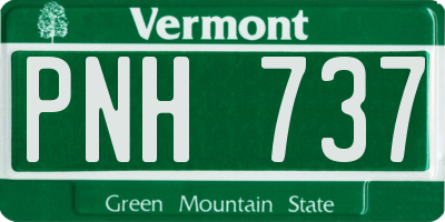 VT license plate PNH737