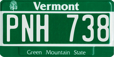 VT license plate PNH738