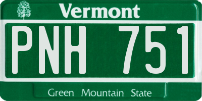 VT license plate PNH751