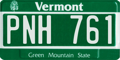 VT license plate PNH761