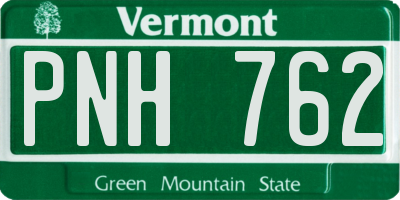 VT license plate PNH762