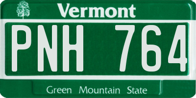 VT license plate PNH764