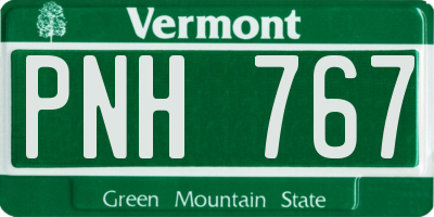 VT license plate PNH767