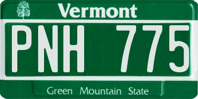 VT license plate PNH775