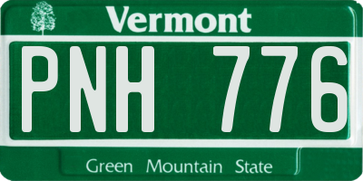 VT license plate PNH776
