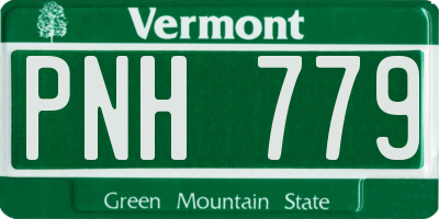VT license plate PNH779