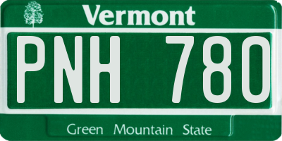 VT license plate PNH780