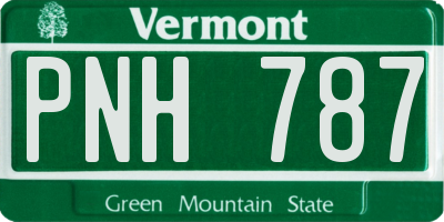 VT license plate PNH787