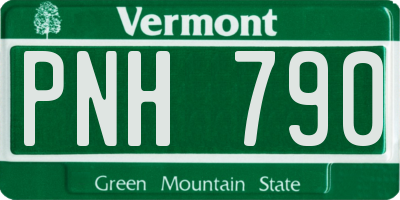 VT license plate PNH790