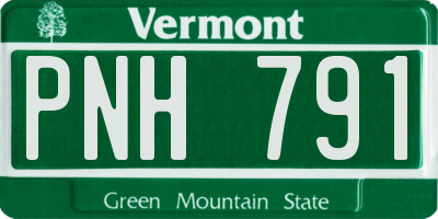 VT license plate PNH791