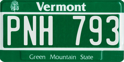 VT license plate PNH793