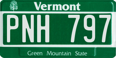 VT license plate PNH797