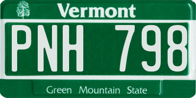 VT license plate PNH798