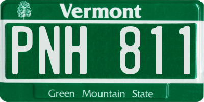 VT license plate PNH811