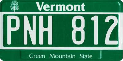VT license plate PNH812