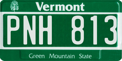 VT license plate PNH813