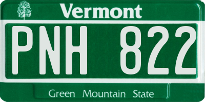 VT license plate PNH822