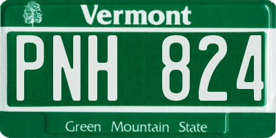 VT license plate PNH824