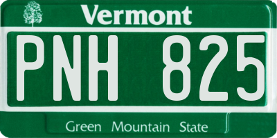 VT license plate PNH825