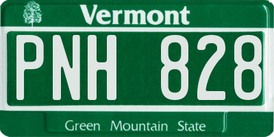 VT license plate PNH828