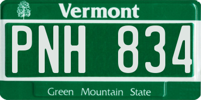 VT license plate PNH834