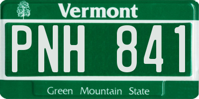 VT license plate PNH841