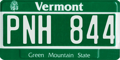 VT license plate PNH844