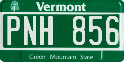 VT license plate PNH856